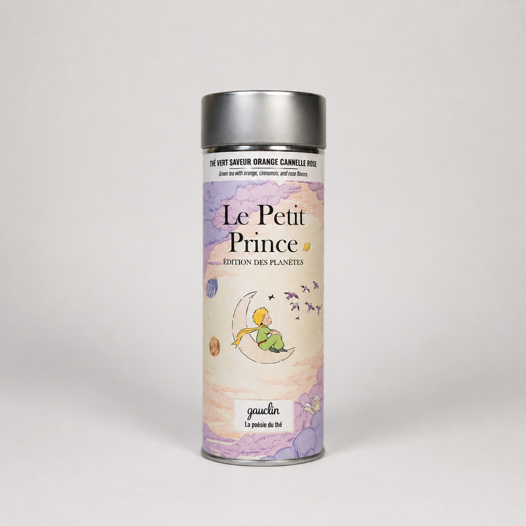 Boite thé vert saveur orange cannelle rose - BIO