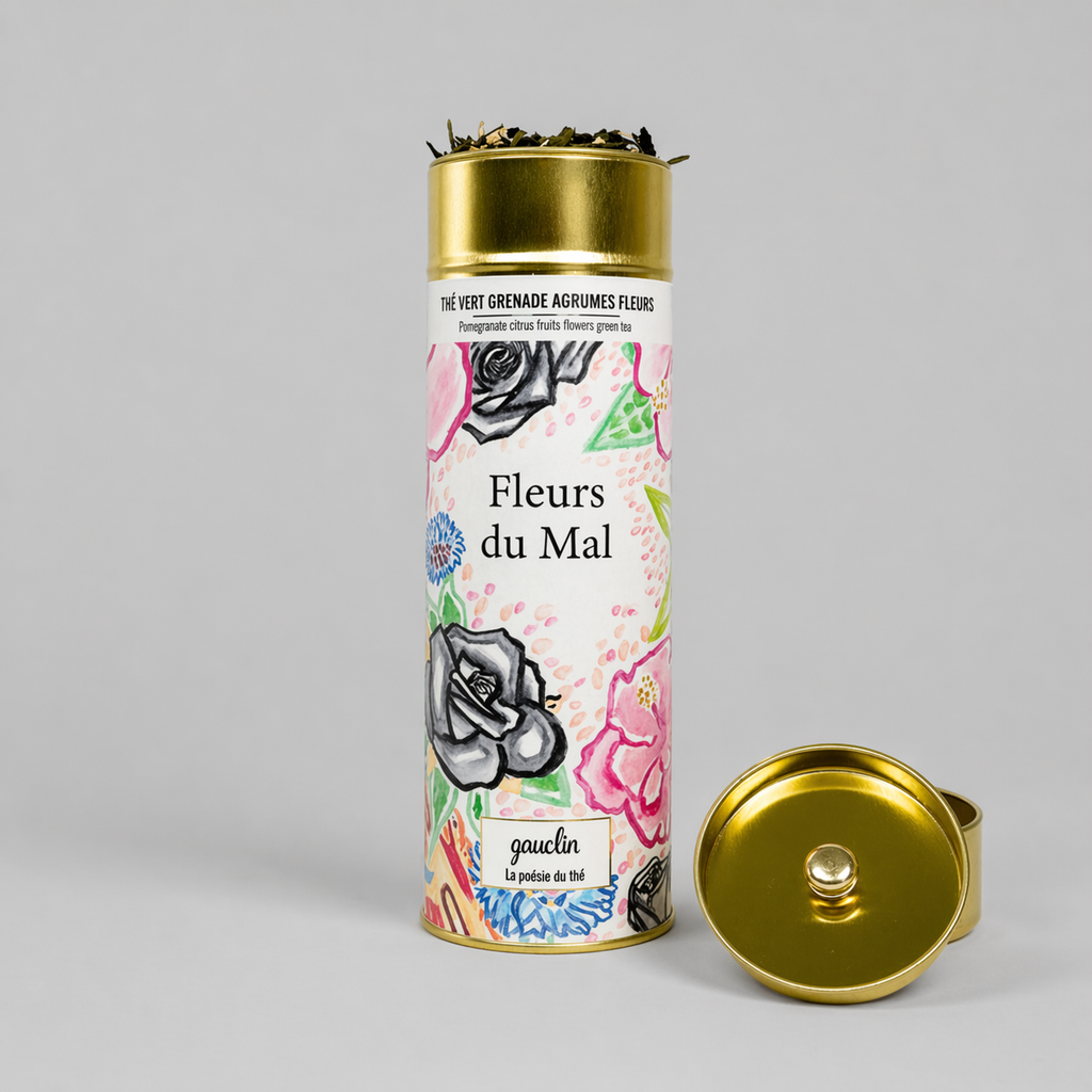 Boite thé vert grenade agrumes fleurs - BIO