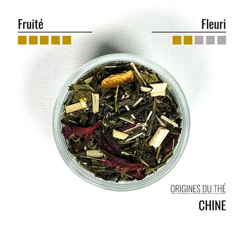 Thé vert grenade agrumes fleurs - BIO - Gauclin
